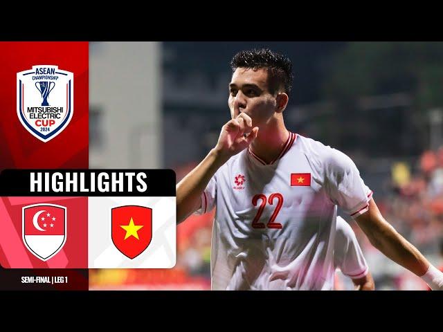  SINGAPORE 0-2 VIETNAM  | #MITSUBISHIELECTRICCUP 2024 SEMI-FINAL LEG 1