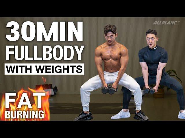 Full Body Dumbbell Home Workout (Fat Burning + Strength)