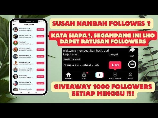 CARA MENAMBAH FOLLOWERS TIKTOK GRATIS - CARA CEPAT MEMPERBANYAK FOLLOWERS TIKTOK GRATIS PERMANEN