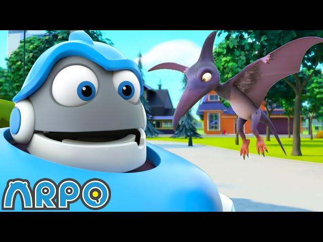 Ptera Terror Time! | 1 HOUR OF ARPO HALLOWEEN! | Funny Robot Cartoons for Kids!