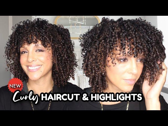 NEW Curly Haircut, Highlights & Color Care Routine!!! (FOR FINE CURLS)