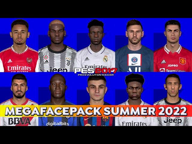 PES 2017 Mega Facepack 2022/23 |  Summer & No Real Eyes