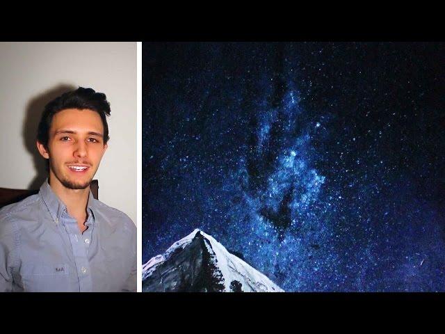 How to paint a starry night sky. A basic speed painting tutorial for beginners