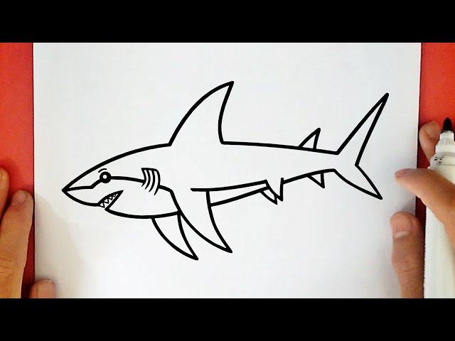 HOW TO DRAW A GREAT WHITE SHARK