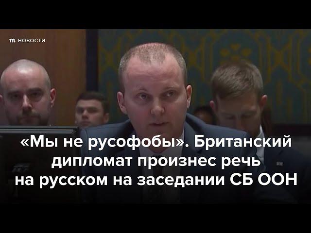 «Мы не русофобы». Британский дипломат выступил в ООН на русском