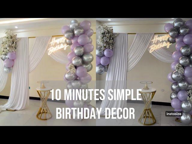 Birthday decoration ideas at home How to decorate balloon for birthday simple balloon arc tutorial