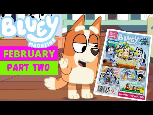 ‼️ BLUEY Magazine - February 2022 Issue Part 2   | Bluey Books & Crafts | Disney Jr | ABC Kids