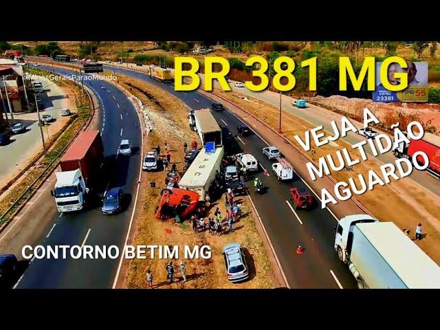 BR 381 FERNÃO DIAS ACIDENTE CONTORNO DE CIDADE DE BETIM MINAS GERAIS BRASIL.