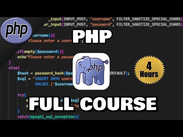 PHP Full Course for non-haters  (2023)