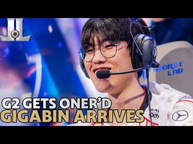 Oner Crushes #G2's Hopes GigaBin Arrives vs #PSG | #Worlds2024