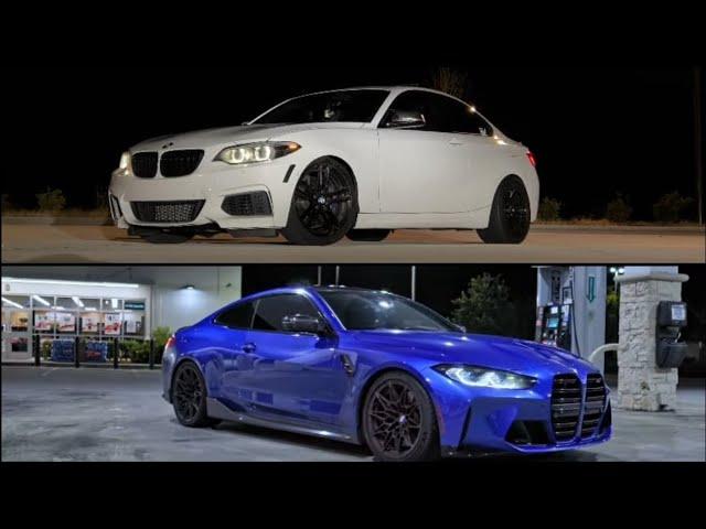 BMW 240I VS Supercharged Mustang 5.0 & BMW M4!