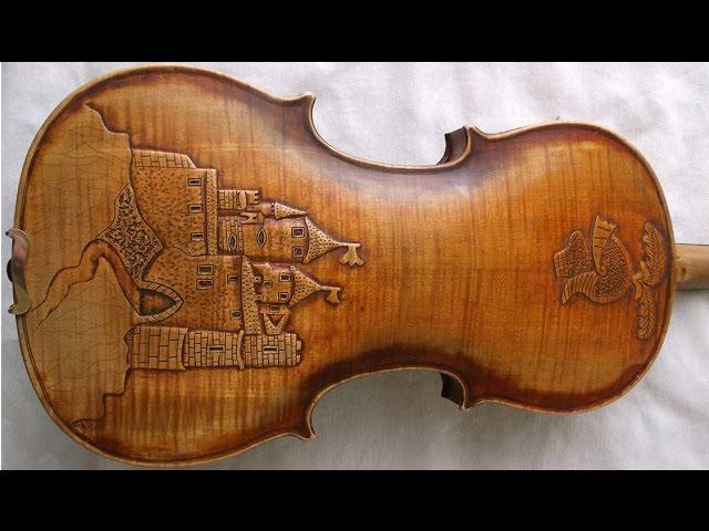 # Rare old violin with carved back バイオリン скрипка 小提琴 866