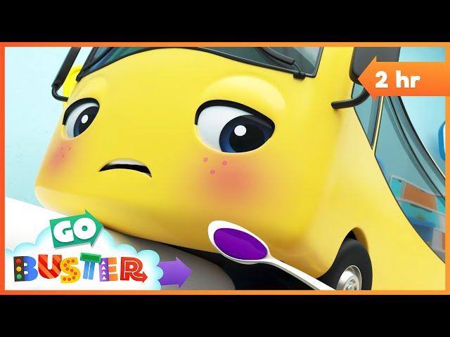 Buster Gets Sick  | Wash Your Hands with Go Buster  | Go Buster - Bus Cartoons & Kids Stories