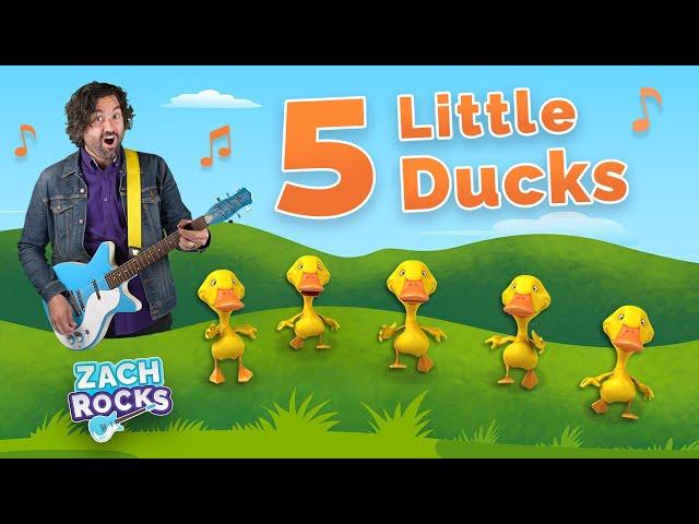 Five Little Ducks | Nursery Rhymes & Kids Songs | Rock Version by Zach Rocks