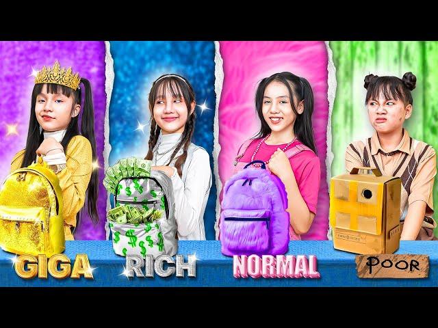 Poor Vs Rich Vs Giga Rich Vs Normal Student | Baby Doll And Friends At School | Baby Doll Show