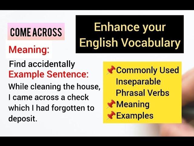 What is Inseparable Phrasal Verb? (Meaning and Examples) | English Vocabulary