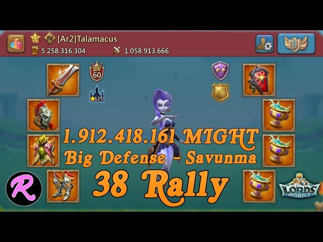 Lords Mobile Big Defense - 35m Troops, 1.9b Might #LordsMobile