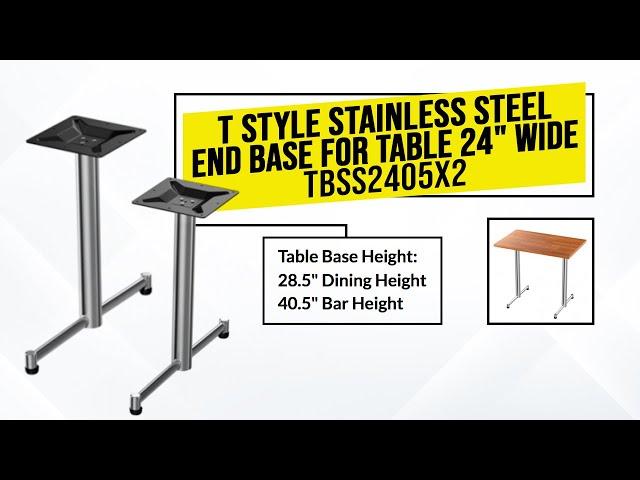 How to Assemble CentralSeating's Stainless Steel End Base T Base Set - Dining and Bar Height