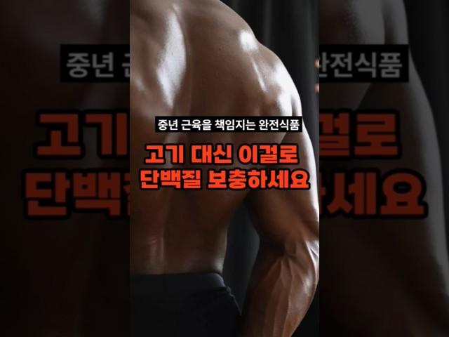 중년 이후 단백질 섭취 이게 최고에요