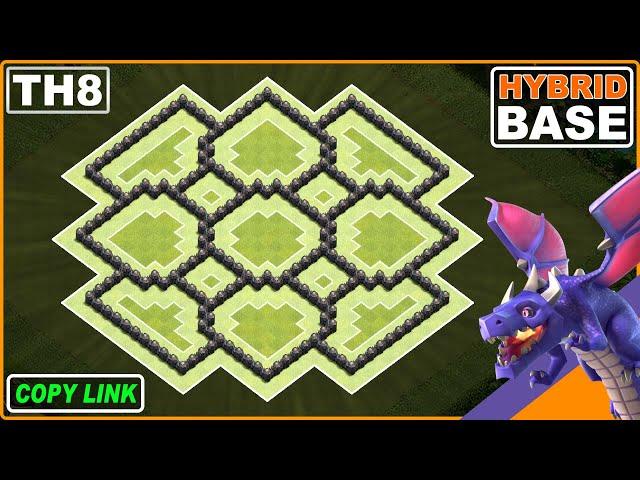 NEW! TH8 Hybrid Base 2024 COPY LINK - Clash of Clans