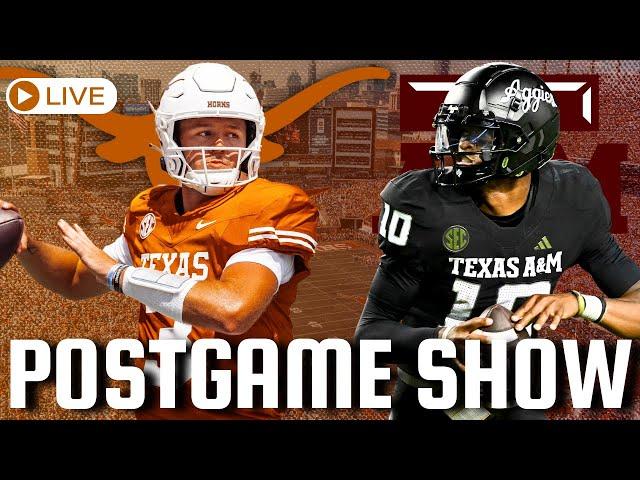 Postgame Live: No. 3 Texas Longhorns Defeat Texas A&M Aggies 17-7 (Instant React)