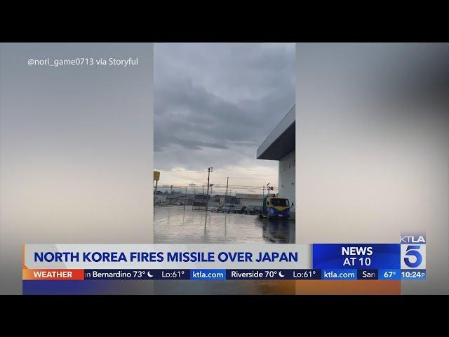 North Korea fires missiles over Japan