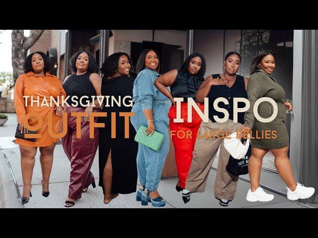 Plus Size Thanksgiving Outfit Ideas for Large Bellies | Plus Size Fashion | FROMHEADTOCURVE