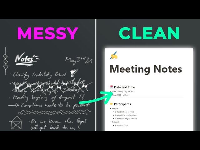 How Anyone Can Write Perfect Meeting Notes