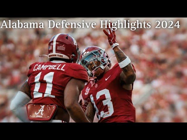 Alabama Defensive Highlights 2024