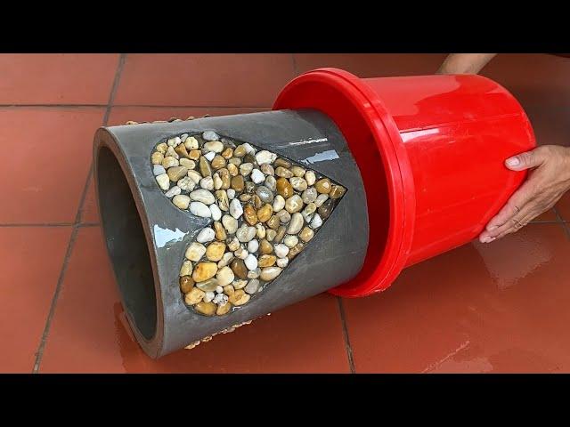 Creative ideas from pebbles - Make your own beautiful plant pots for your garden