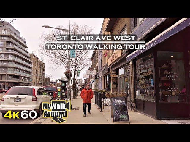 My walk around St Clair Ave W from the Hillcrest neighbourhood to Corso Italia (4k Toronto Video)