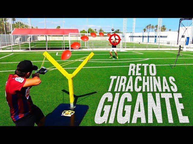TIRACHINAS GIGANTE +100 GLOBOS DE AGUA ¡RETO FÚTBOL! [DoctorePoLLo]