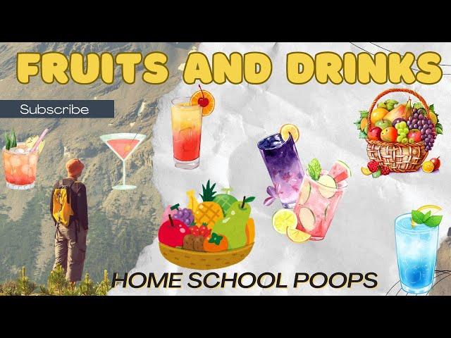 Kids vocabulary - Drinks And Fruits - Learn English for kids - English educational video