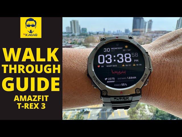 AMAZFIT TREX 3 WALKTHROUGH GUIDE | Rugged Multisport Navigation Offline Map Watch Review Malaysia