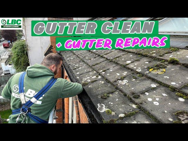 Commercial Gutter Clean & Gutter Repair by LBC Exterior Cleaning