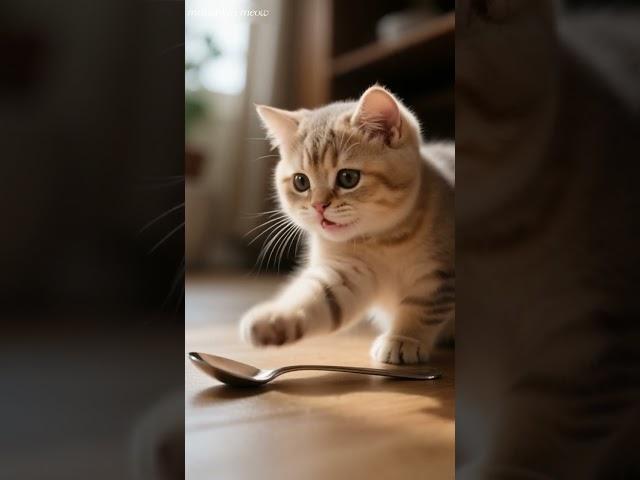 "Who can resist this adorable poke? Heart attack alert!" #shorts  #cat  #munchkin