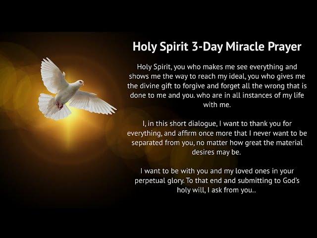Holy Spirit 3-Day Miracle Prayer