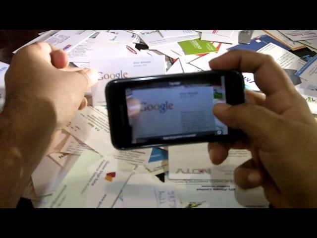 Scan Business Cards with your Mobile Phone