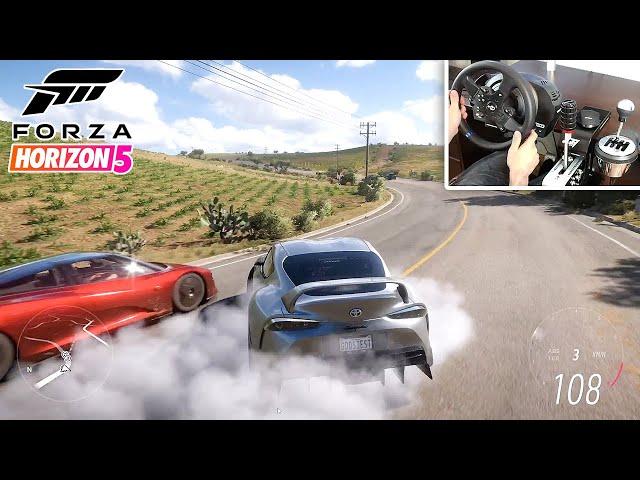 Drifting in Forza Horizon 5 with a Supra!