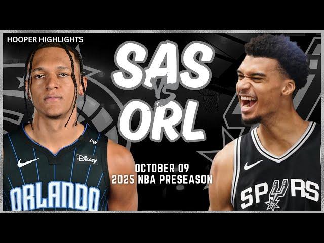 San Antonio Spurs vs Orlando Magic Full Game Highlights | Oct 9 | 2024-25 NBA Preseason