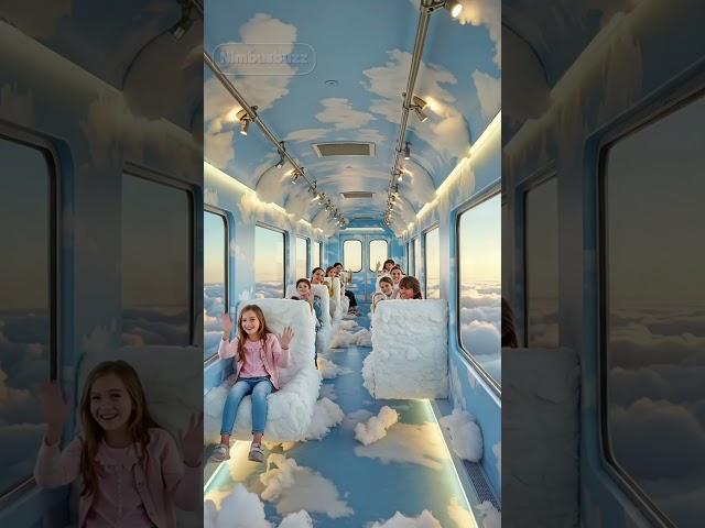 Cloud & Sky Themed Train  Would you like to ride #train #travel #candy #funny #Cloud & Sky Themed