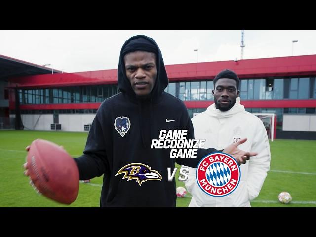 Lamar Jackson vs. @fcbayern Star Alphonso Davies in Ultimate Skills Challenge ️