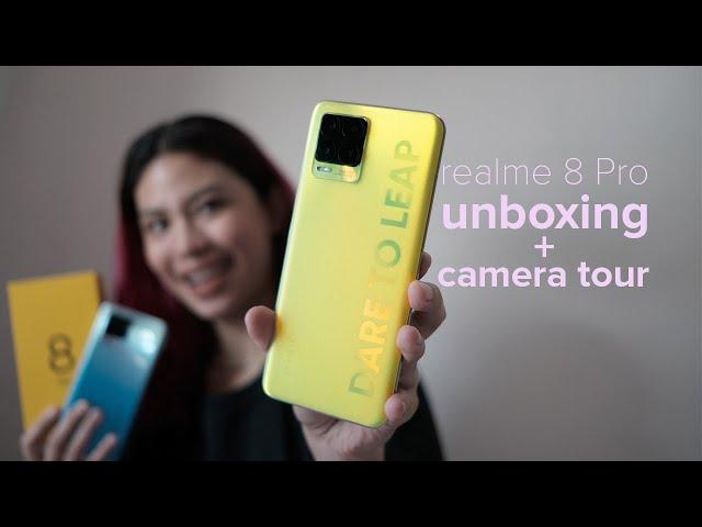 realme 8 Pro Illuminating Yellow unboxing + camera tour