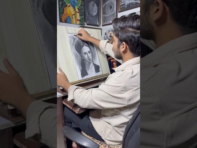 Charcoal Portrait #shorts #art #trending