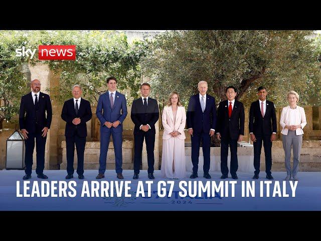 World leaders arrive at G7 summit in Italy