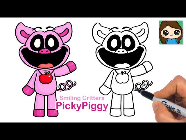 How to Draw PickyPiggy | Smiling Critters Pig