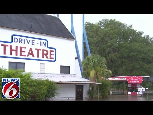 Marion County flooding shuts down one of Florida's last drive-in movie theaters