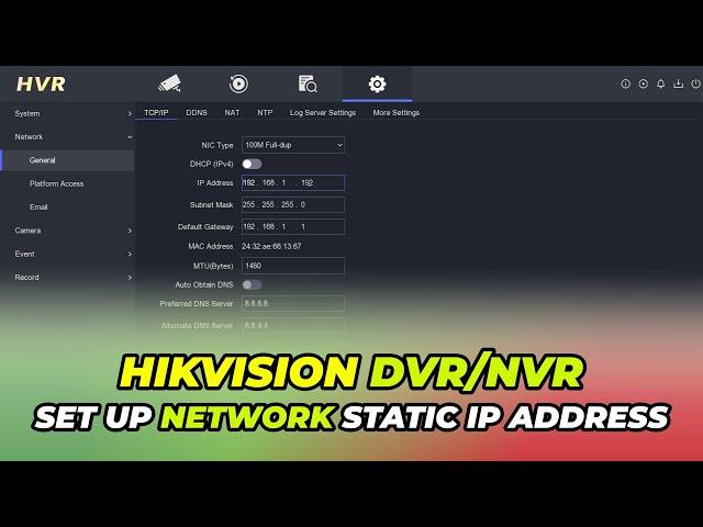 How To Configure Hikvision DVR Static IP Via Local GUI Monitor