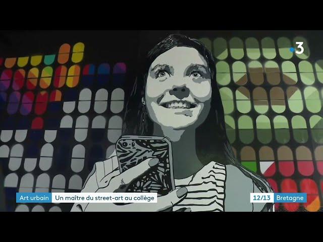 Street art : le peintre Speedy Graphito invité à travailler avec des collégiens à Ploemeur