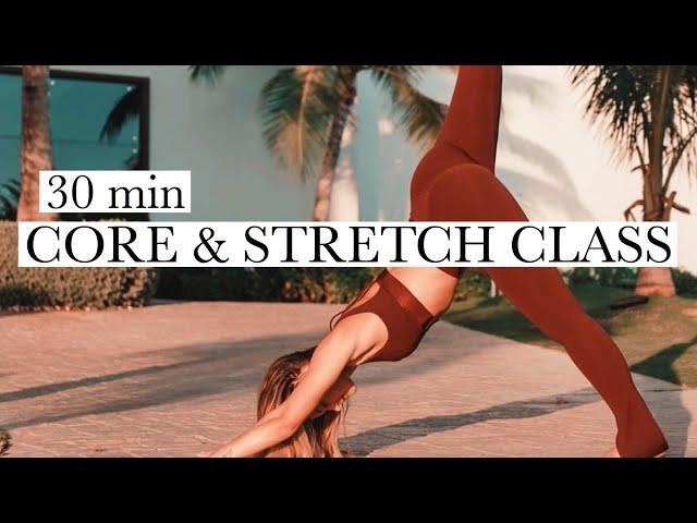 30 MIN CORE & STRETCH CLASS | workout with me